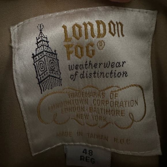 London Fog Vintage Weather of Distinction 80’s Beige Jacket Size 48 Reg - Picture 2 of 4